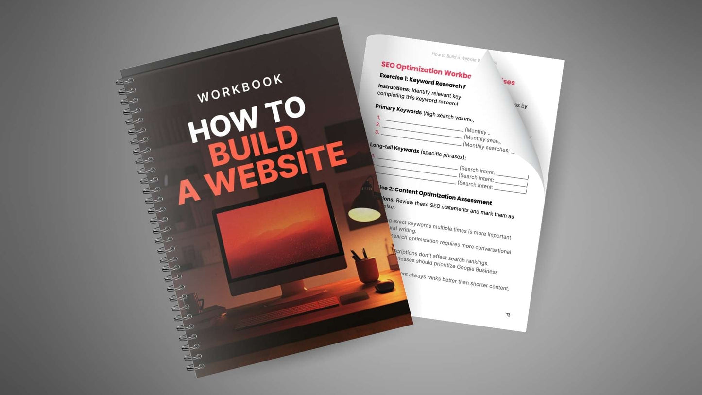 How To Build A Website - Workbook