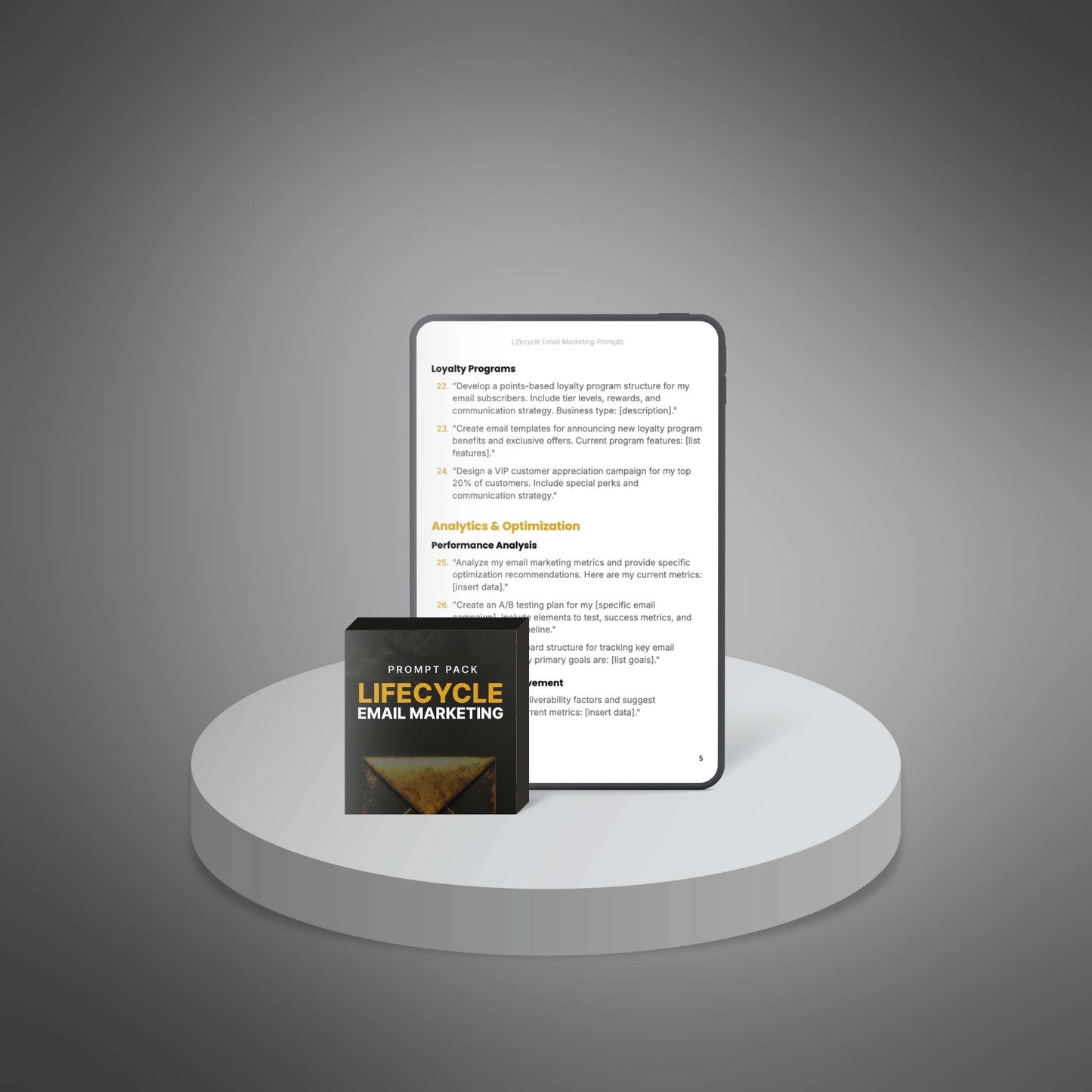 Lifecycle Email Marketing - Prompts